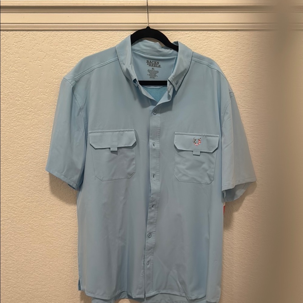 Magellan Outdoors Blue Lightweight Casual Shirt